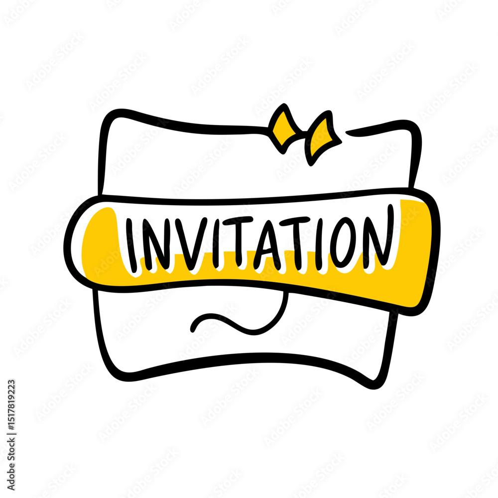 Poster invitation on transparent background for web and graphic design