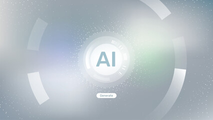 AI and Artificial Intelligence Generate Vector with Digital AI Data Design Illustration Algorithm and Technology.