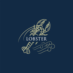 seafood restaurant logo design vector 