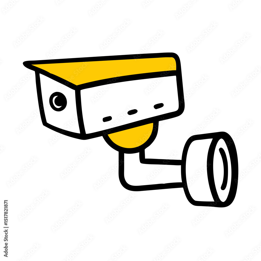 Poster surveillance camera icon on transparent background for web and graphic design