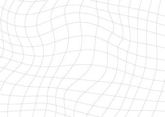 Wavy Distorted Grid Background, Abstract Curved Mesh Lines for Modern Graphic Design