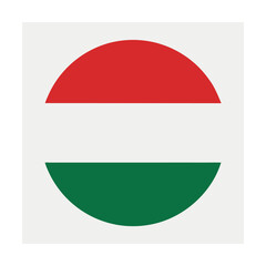 Watercolor Round Flag Button of Hungary