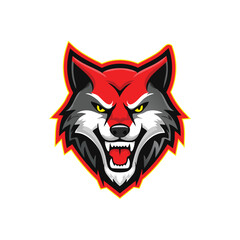 wolf logo representing modern esports team spirit  