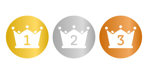 王冠ランキング円形アイコン