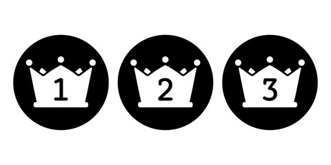 王冠ランキング円形アイコン