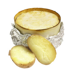 Mont d'or (French cheese) / Transparent background