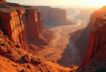 dramatic erosion scars desert cliffs geological formation textured landscapes unique patterns natural beauty, nature, fissure, rock, soil, terrain, dry