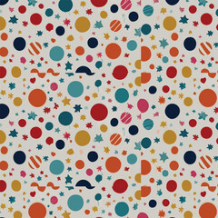 Abstract pattern of lines and shapes geometric vector seamless pattern  texture on white background. Light modern simple wallpaper, bright tile backdrop, monochrome graphic element