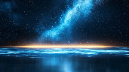 Ultra Smooth Night Sky Gradient With Stars and Fading Horizon
