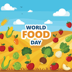 Food Safety Day (WFSD) celebrated on 7 June every year, aims to draw attention and inspire action to help prevent, detect and manage foodborne risks. Vector illustration.