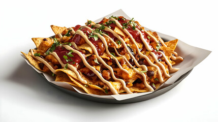 Delicious Loaded Nachos On Plate