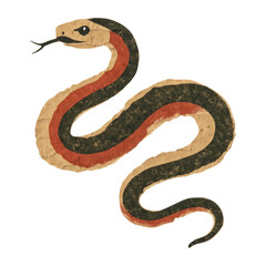 Obraz premium PNG Vintage snake illustration art
