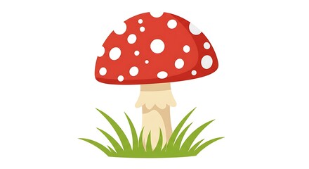 Vibrant Fly Agaric: A Digital Illustration