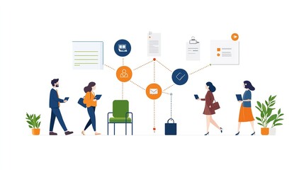 User Journey Diagram Showing Action Response and Teamwork