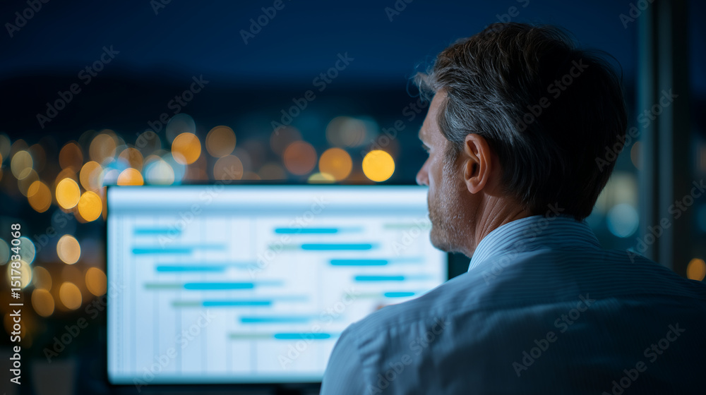 Poster efficient project management software for business planning and scheduling