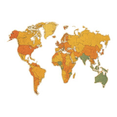 PNG Vintage world map illustration
