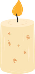 Warm Candlelight: Cozy Glow in Illustration Style