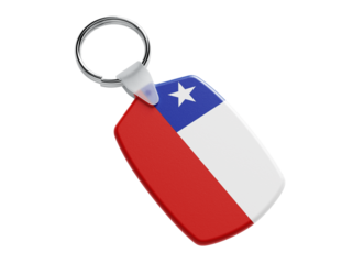Chile Flag Keychain