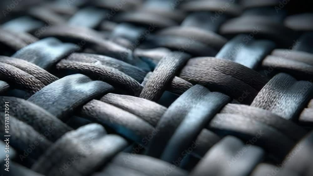 Poster carbon fiber texture morphing and waving, creating a dynamic and visually appealing representation o