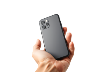 Person holding a modern smartphone.