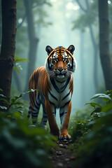 Fototapeta premium tiger in the jungle