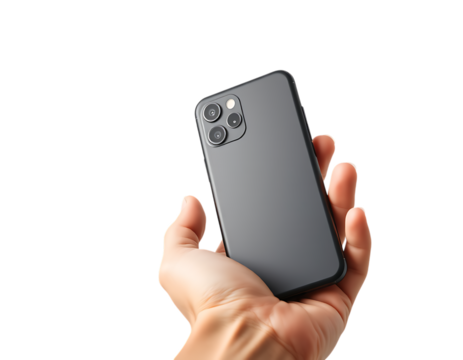 Person holding a modern smartphone.