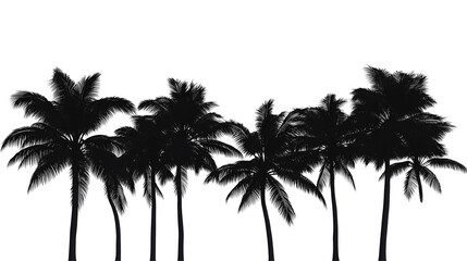 Silhouette of palm trees