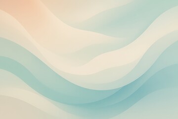 Abstract pastel wavy background with smooth flowing gradient curves, soft peach and lavender color tones, minimalist design, modern aesthetic, elegant fluid texture, stylish digital art backdrop