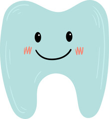 Happy Tooth Cartoon