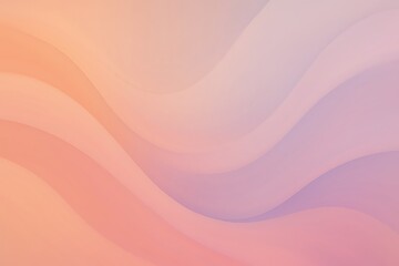 Abstract pastel wavy background with smooth flowing gradient curves, soft peach and lavender color tones, minimalist design, modern aesthetic, elegant fluid texture, stylish digital art backdrop