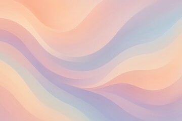 Abstract pastel wavy background with smooth flowing gradient curves, soft peach and lavender color tones, minimalist design, modern aesthetic, elegant fluid texture, stylish digital art backdrop