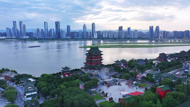 The famous ancient building Tengwang Pavilion, China