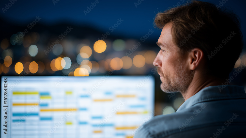 Poster efficient project management with business plan scheduling software