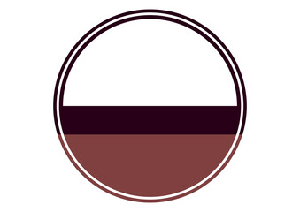 赤と黒のシックな丸いラベル風フレーム