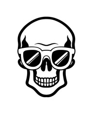 skull icon with various kinds of glasses