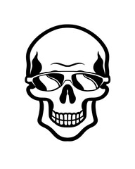 skull icon with various kinds of glasses