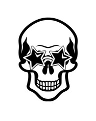 skull icon with various kinds of glasses