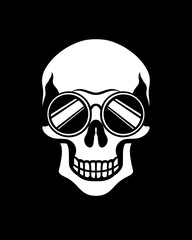 skull icon with various kinds of glasses