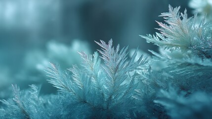 Detailed Frost Patterns on a Surface