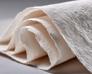 Rolled Textured Paper Detailed Surface Abstract Macro