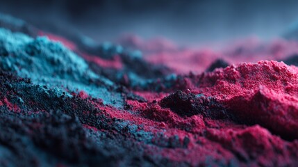 Vibrant Pink and Blue Powder Macro Texture