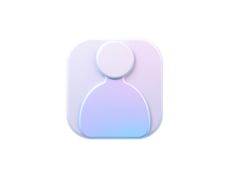 Stylish, minimalist profile icon design.
