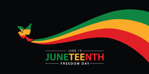 Juneteenth Independence Day. Freedom or Emancipation day. Annual american holiday. African-American history and heritage