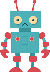 Cute little robot clipart design illustration