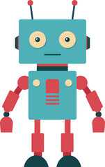 Cute little robot clipart design illustration