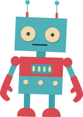 Cute little robot clipart design illustration