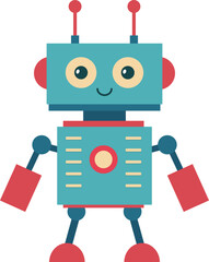 Cute little robot clipart design illustration