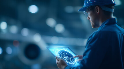 Aircraft Maintenance Technician Using 3D Software for Repairs