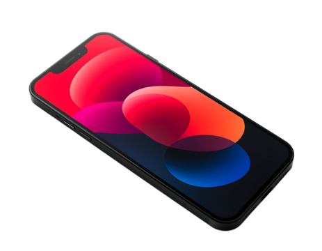 Sleek smartphone with vibrant abstract background