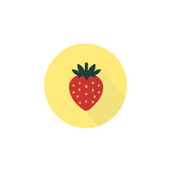 My Simple flat 2D icon whole strawberry isolated on transparent background, vector, flat design, animation design, vector, flat design, animation design, simple flat 2D icon, minimalist design